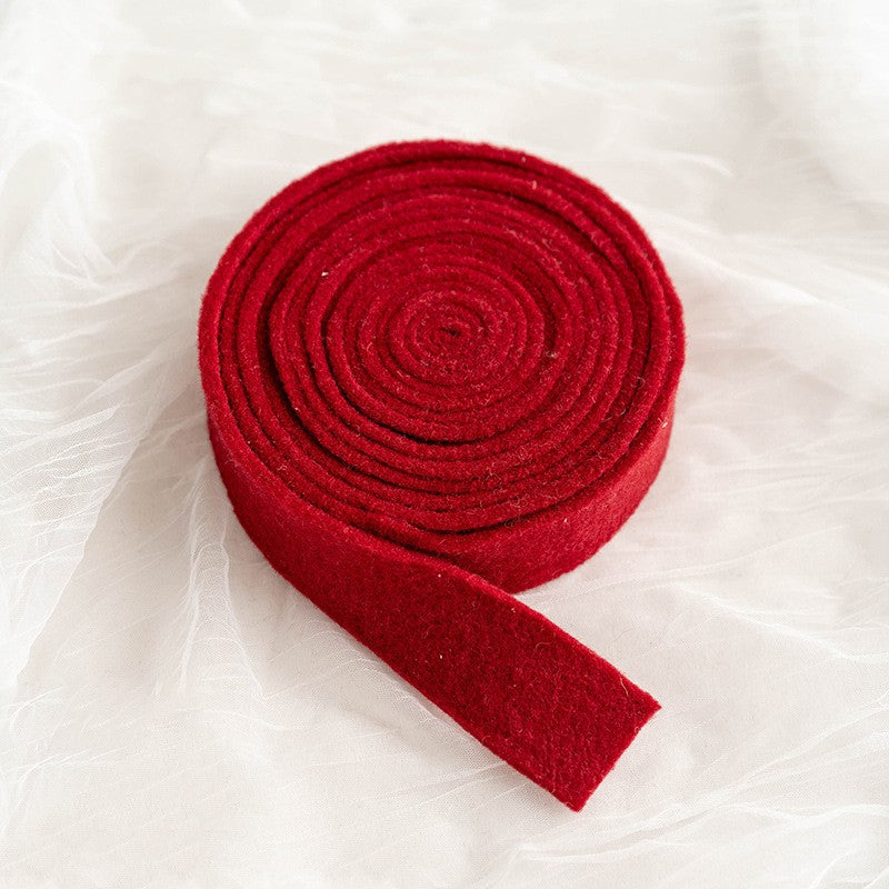 Christmas Wool Felt Ribbon 10 Yards Red Green Bulk DIY Craft Bow Tree Decor