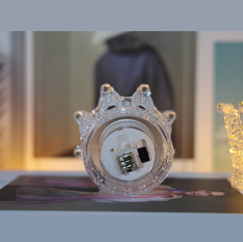 Bulk Crystal Crown Candle Holders with Flameless Tea Light Candles  for Tables Centerpieces Wedding Party Home Decoration Wholesale