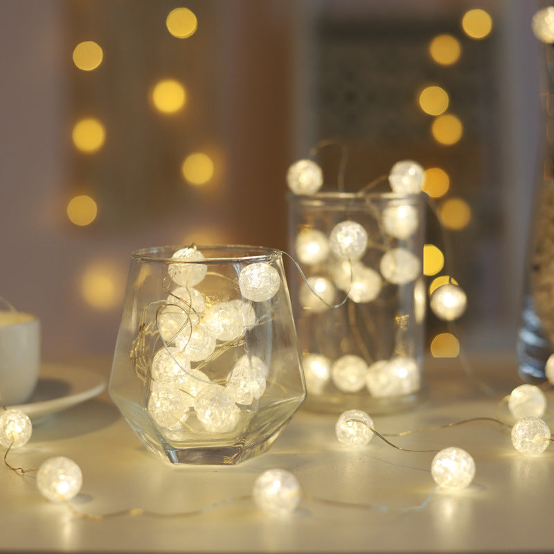 Bulk Crystal Ball Led String Lights Warm White Waterproof Backdrop Lights for Indoor Outdoor Christmas Wedding Party Decoration Wholesale