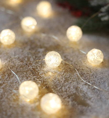 Bulk Crystal Ball Led String Lights Warm White Waterproof Backdrop Lights for Indoor Outdoor Christmas Wedding Party Decoration Wholesale