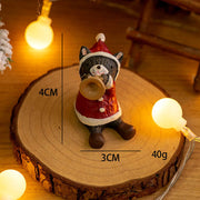 Mini Santa Claus and Snowman Figurines, 12 Pcs Christmas Tabletop Ornaments, Holiday Decorations