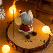 Mini Santa Claus and Snowman Figurines, 12 Pcs Christmas Tabletop Ornaments, Holiday Decorations