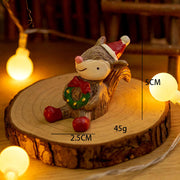 Mini Santa Claus and Snowman Figurines, 12 Pcs Christmas Tabletop Ornaments, Holiday Decorations