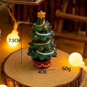 Mini Santa Claus and Snowman Figurines, 12 Pcs Christmas Tabletop Ornaments, Holiday Decorations
