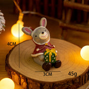 Mini Santa Claus and Snowman Figurines, 12 Pcs Christmas Tabletop Ornaments, Holiday Decorations