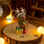 Mini Santa Claus and Snowman Figurines, 12 Pcs Christmas Tabletop Ornaments, Holiday Decorations