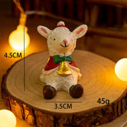 Mini Santa Claus and Snowman Figurines, 12 Pcs Christmas Tabletop Ornaments, Holiday Decorations
