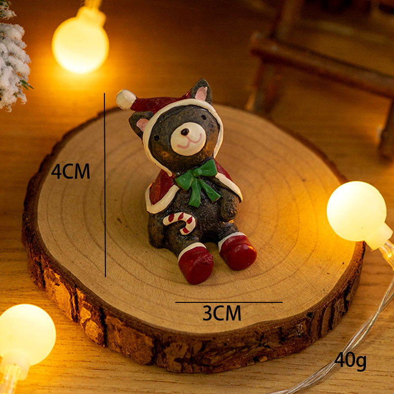 Mini Santa Claus and Snowman Figurines, 12 Pcs Christmas Tabletop Ornaments, Holiday Decorations