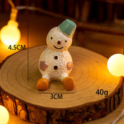Mini Santa Claus and Snowman Figurines, 12 Pcs Christmas Tabletop Ornaments, Holiday Decorations