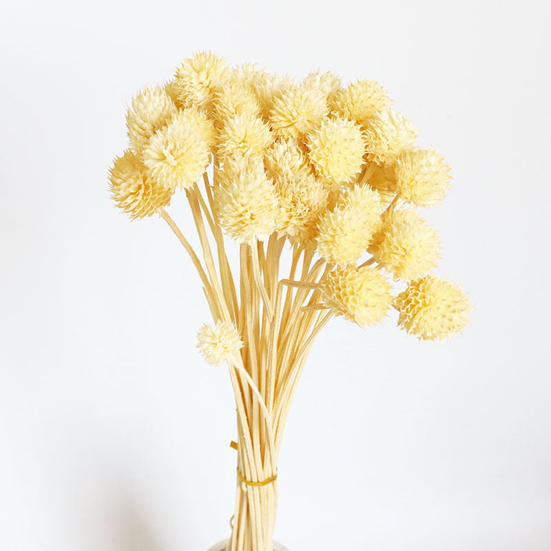 15 Pcs 15" Dried Gomphrena Globosa Ball Fruit Stems Fall Artificial Flowers for Centerpiece