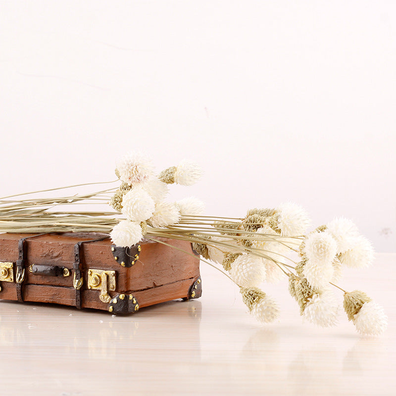 15 Pcs 15" Dried Gomphrena Globosa Ball Fruit Stems Fall Artificial Flowers for Centerpiece