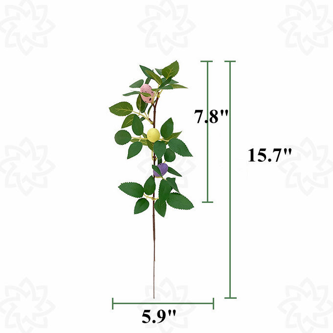 Artificial Easter Flower Stems with Eggs, 12 Inch, 10 Pcs Bulk Artificial Floral Branches