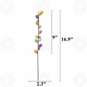 Artificial Easter Flower Stems with Eggs, 12 Inch, 10 Pcs Bulk Artificial Floral Branches
