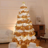 Bulk Exclusive Charming Plush Christmas Tree with Led Strings Assembling Christmas Tree Wholesale