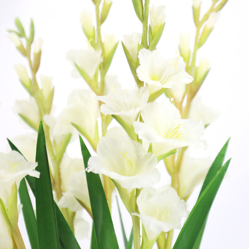 5 Pcs Extra Tall 43 Inch Gladiolus Artificial Silk Flowers Long Stems Bulk