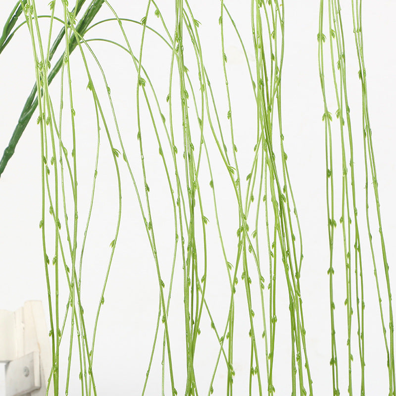 50 Inch Artificial Willow Tree Branches Bulk Green Extra Large 50 Pcs