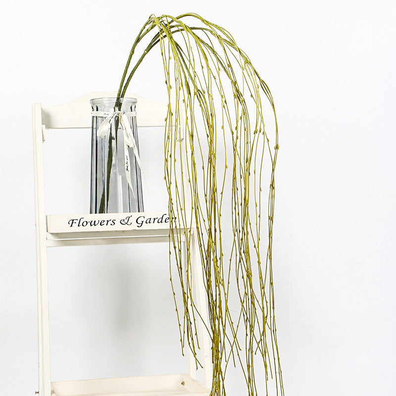 50 Inch Artificial Willow Tree Branches Bulk Green Extra Large 50 Pcs