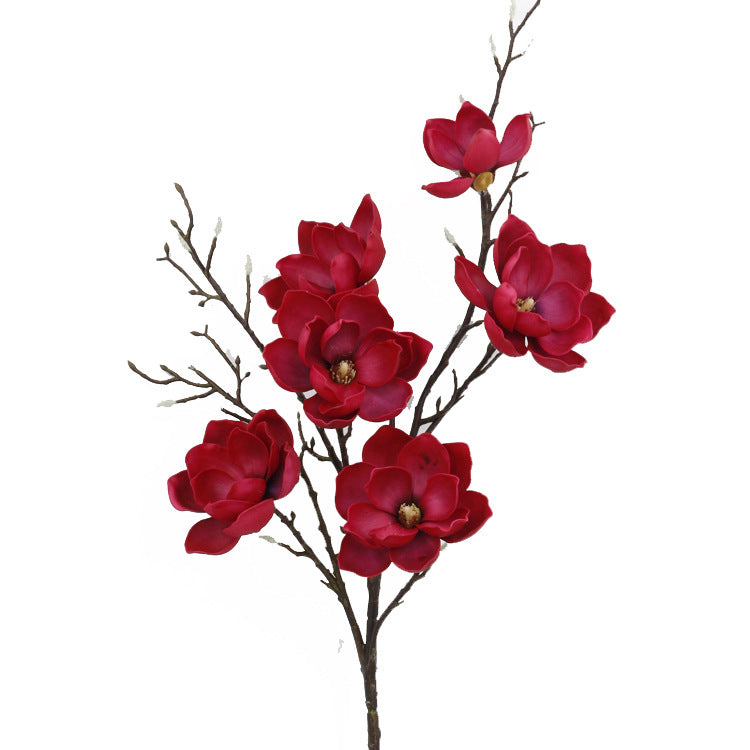 50 Inch Magnolia Artificial Flower Stems Bulk 10 Pcs Extra Long Silk Stems for Tall Vases