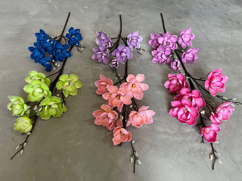 50 Inch Magnolia Artificial Flower Stems Bulk 10 Pcs Extra Long Silk Stems for Tall Vases