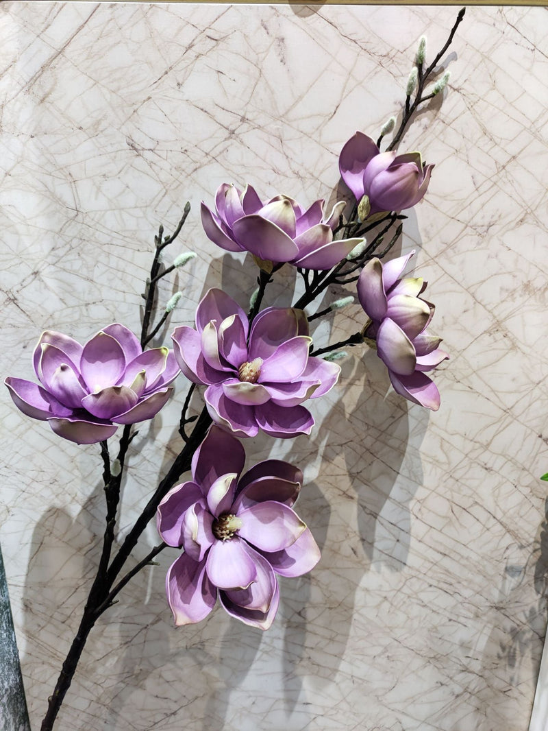 50 Inch Magnolia Artificial Flower Stems Bulk 10 Pcs Extra Long Silk Stems for Tall Vases