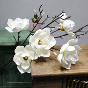 50 Inch Magnolia Artificial Flower Stems Bulk 10 Pcs Extra Long Silk Stems for Tall Vases