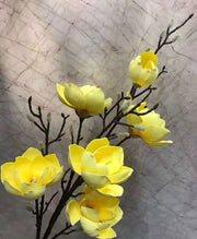 50 Inch Magnolia Artificial Flower Stems Bulk 10 Pcs Extra Long Silk Stems for Tall Vases