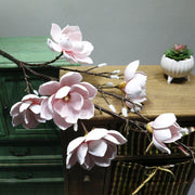 50 Inch Magnolia Artificial Flower Stems Bulk 10 Pcs Extra Long Silk Stems for Tall Vases
