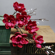 50 Inch Magnolia Artificial Flower Stems Bulk 10 Pcs Extra Long Silk Stems for Tall Vases