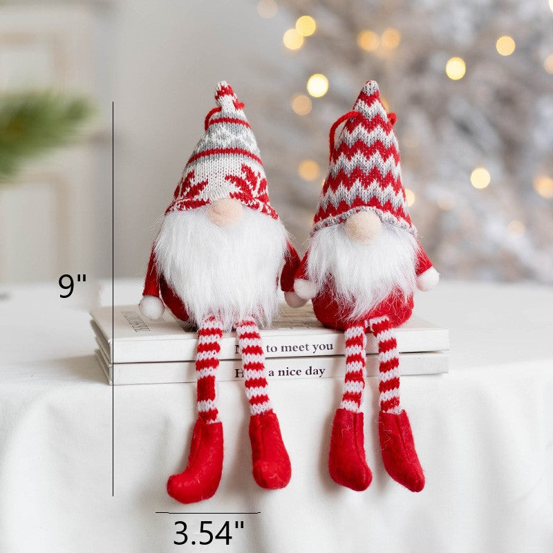 Faceless Gnome Plush Pendant Christmas Tree Ornament 6 Inch Bulk Holiday Party Decor