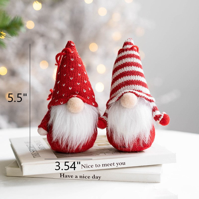 Faceless Gnome Plush Pendant Christmas Tree Ornament 6 Inch Bulk Holiday Party Decor