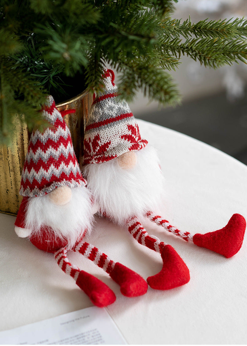 Faceless Gnome Plush Pendant Christmas Tree Ornament 6 Inch Bulk Holiday Party Decor
