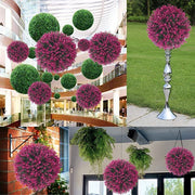 Artificial Boxwood Topiary Ball Sphere for Outdoor Fall Winter Decor, 6 Inch, Green, Bulk Pack