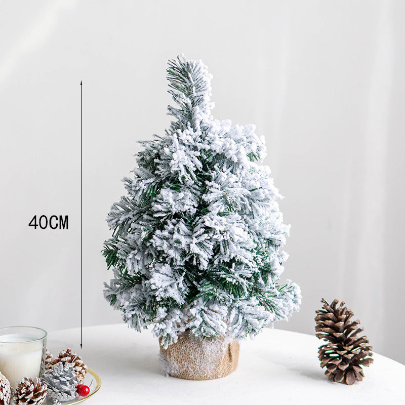 Artificial Snow Pine Tree 12 Inch Flocked Tabletop Christmas Decor 1 Pc