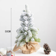 Artificial Snow Pine Tree 12 Inch Flocked Tabletop Christmas Decor 1 Pc
