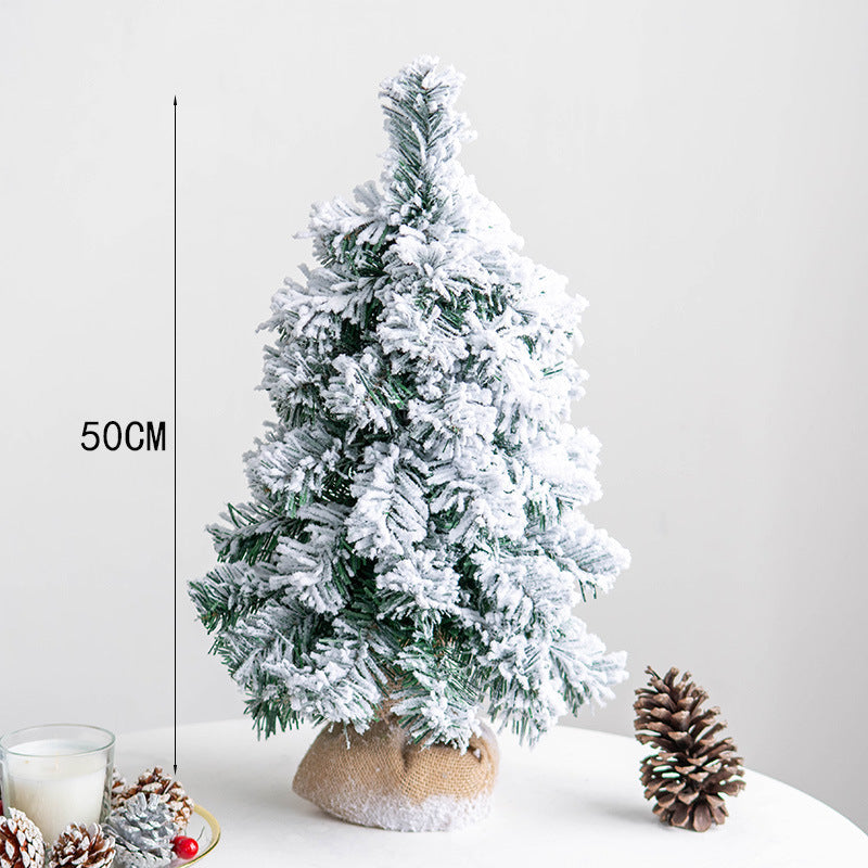Artificial Snow Pine Tree 12 Inch Flocked Tabletop Christmas Decor 1 Pc