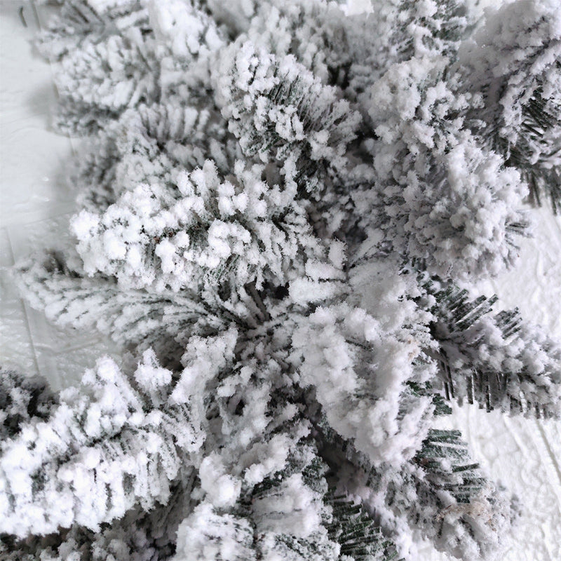 Artificial Pine Cedar Vine Garland 6 Ft Flocked Bulk Christmas Wreaths for Doors Fireplace Decorations