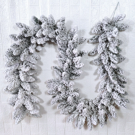 Artificial Pine Cedar Vine Garland 6 Ft Flocked Bulk Christmas Wreaths for Doors Fireplace Decorations
