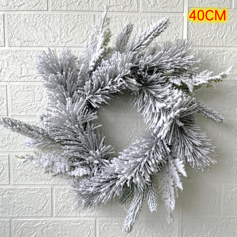 Artificial Pine Cedar Vine Garland 6 Ft Flocked Bulk Christmas Wreaths for Doors Fireplace Decorations