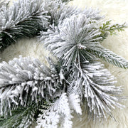 Artificial Pine Cedar Vine Garland 6 Ft Flocked Bulk Christmas Wreaths for Doors Fireplace Decorations