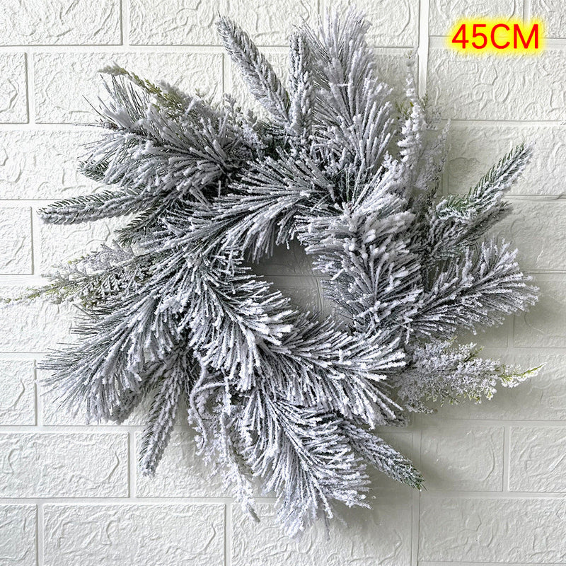 Artificial Pine Cedar Vine Garland 6 Ft Flocked Bulk Christmas Wreaths for Doors Fireplace Decorations