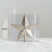 Glitter Champagne Christmas Ball Ornaments Set, 12 Pcs Hanging Decorations for Tree, Holiday Home Decor
