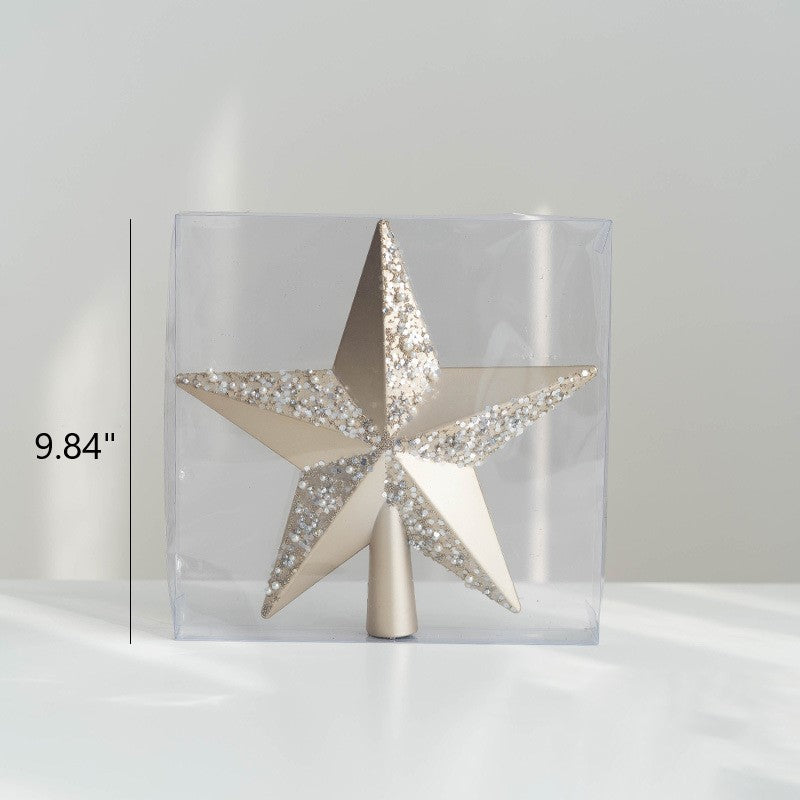 Glitter Champagne Christmas Ball Ornaments Set, 12 Pcs Hanging Decorations for Tree, Holiday Home Decor