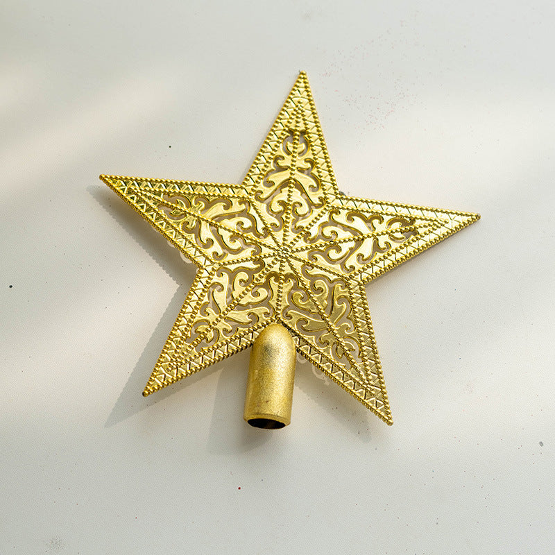 Glitter Star Christmas Tree Topper Bulk Holiday Ornament for Indoor Office New Year Decor