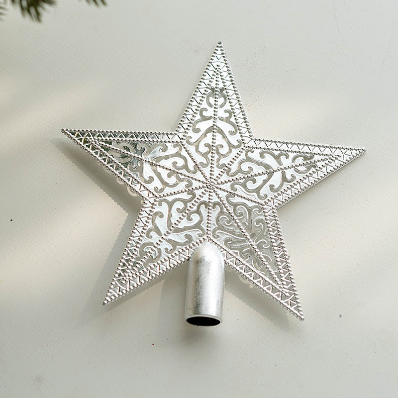 Glitter Star Christmas Tree Topper Bulk Holiday Ornament for Indoor Office New Year Decor