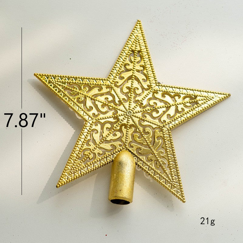 Glitter Star Christmas Tree Topper Bulk Holiday Ornament for Indoor Office New Year Decor