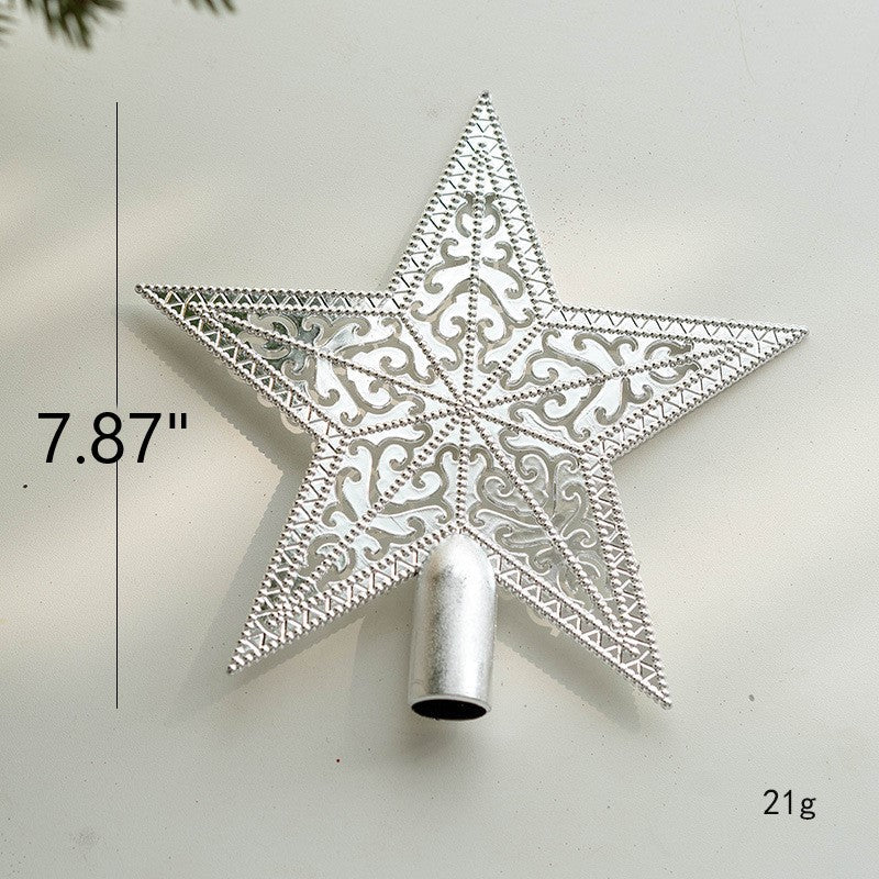 Glitter Star Christmas Tree Topper Bulk Holiday Ornament for Indoor Office New Year Decor