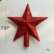 Glitter Star Christmas Tree Topper Bulk Holiday Ornament for Indoor Office New Year Decor