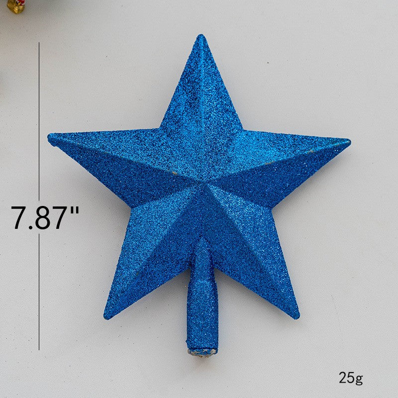 Glitter Star Christmas Tree Topper Bulk Holiday Ornament for Indoor Office New Year Decor