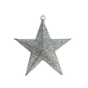 Glitter Star Hanging Ornaments 12 Pcs Bulk Christmas Tree Decorations for Holiday Party