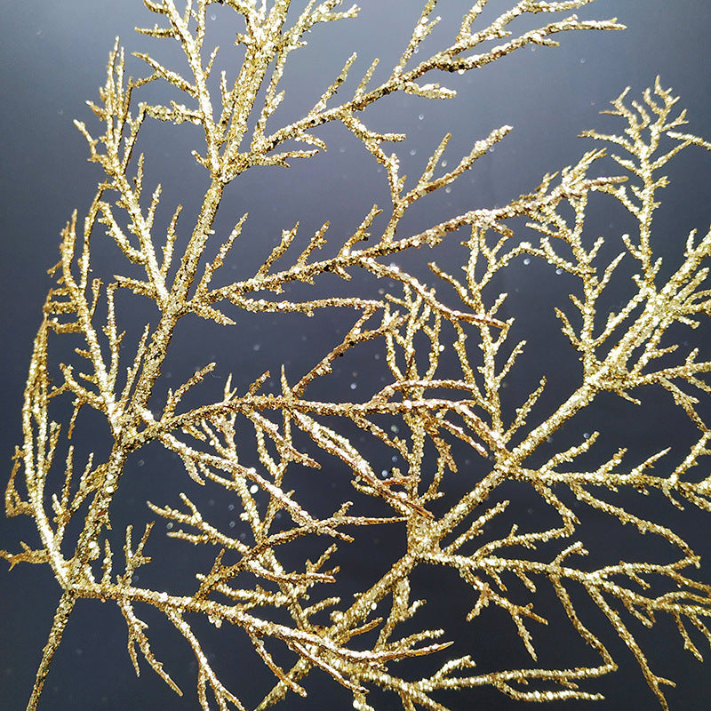 15 Inch Artificial Christmas Cedar Picks, 10 Pcs, Gold and Silver Holiday Decor